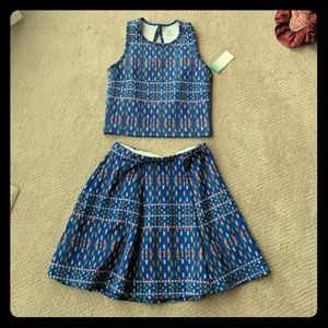 Crop Top and Skirt Set